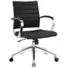 Hawthorne Collection Modern Mid Back Office Chair In Black 1 Hawthorne Collection Modern Mid Back Office Chair In Black -CYMAX Sales 1823699 L