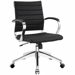 Hawthorne Collection Modern Mid Back Office Chair In Black