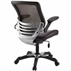 Hawthorne Collection Faux Leather Mesh Office Chair In White -CYMAX Sales 1823708 2 L 1