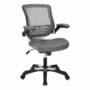Hawthorne Collection Faux Leather Mesh Office Chair In White -CYMAX Sales 1823709 4 L 1