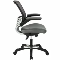 Hawthorne Collection Faux Leather Mesh Office Chair In White -CYMAX Sales 1823709 6 L 1