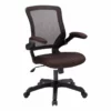 Hawthorne Collections Modern Mesh Fabric Office Chair In Brown