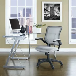 Hawthorne Collection Mesh Office Chair In Gray -CYMAX Sales 1823720 3 L