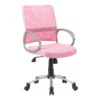 Scranton & Co Mesh Fabric Upholstered Task Office Chair In Pink/Pewter 1 Scranton & Co Mesh Fabric Upholstered Task Office Chair In Pink/Pewter -CYMAX Sales 1825218 1 L