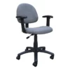 Scranton & Co Fabric Posture Office Chair With Adjustable Arms In Gray -CYMAX Sales 1825296 1 L