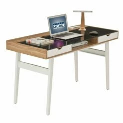 Scranton & Co Contemporary Wood Compact Computer Desk In Walnut 26 Scranton & Co Contemporary Wood Compact Computer Desk In Walnut -CYMAX Sales 1825487 L