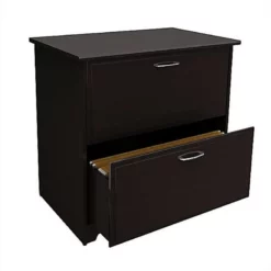 Bush Furniture Cabot 2 Piece Office Set With Filing Cabinet And Desk In Espresso Oak -CYMAX Sales 1826521 11 L