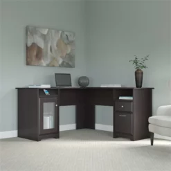 Bush Furniture Cabot 2 Piece Office Set With Filing Cabinet And Desk In Espresso Oak -CYMAX Sales 1826521 5 L