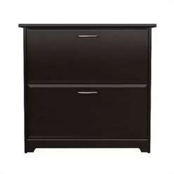 Bush Furniture Cabot 2 Piece Office Set With Filing Cabinet And Desk In Espresso Oak -CYMAX Sales 1826521 8 L