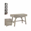 Linon Tracey 3 Piece Transitional Office Set In Rustic Gray -CYMAX Sales 1829751 L 1