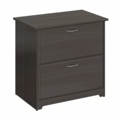 2 Piece Office Set With L Shape Desk And Filing Cabinet In Heather Gray -CYMAX Sales 1832617 2 L