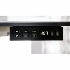 Furniture Of America Seantay Metal Adjustable Short Desk With USB In Gray -CYMAX Sales 1838895 1 L 1