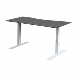 Furniture Of America Seantay Metal Adjustable Short Desk With USB In Gray -CYMAX Sales 1838895 6 L 1