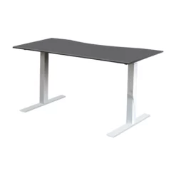 Furniture Of America Seantay Metal Adjustable Long Desk With USB In Gray -CYMAX Sales 1838895 6 L