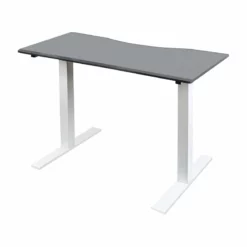 Furniture Of America Seantay Metal Adjustable Short Desk With USB In Gray