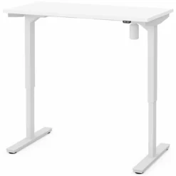 Bestar 60" Electric Adjustable Standing Desk In White -CYMAX Sales 1841291 L