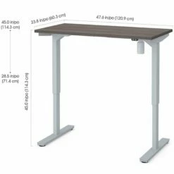 Bestar 48" Electric Adjustable Standing Desk In Bark Gray 9 Bestar 48" Electric Adjustable Standing Desk In Bark Gray -CYMAX Sales 1841293 1 L