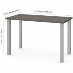 Bestar 48" Writing Desk In Bark Gray 9 Bestar 48" Writing Desk In Bark Gray -CYMAX Sales 1841310 1 L