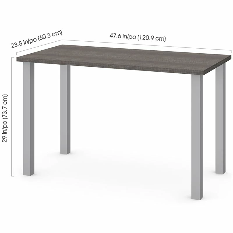 Bestar 48" Writing Desk In Bark Gray 6 Bestar 48" Writing Desk In Bark Gray - Image 4