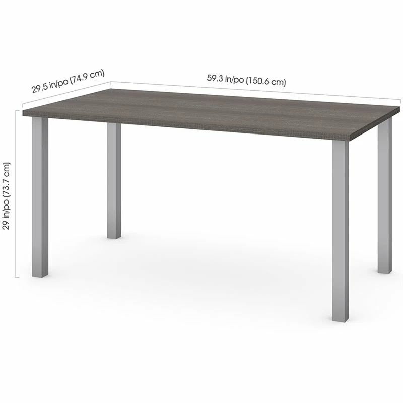 Bestar 48" Writing Desk In Bark Gray 4 Bestar 48" Writing Desk In Bark Gray - Image 2