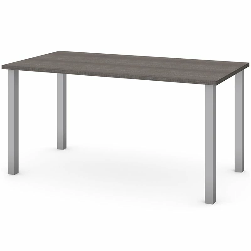 Bestar 48" Writing Desk In Bark Gray 3 Bestar 48" Writing Desk In Bark Gray