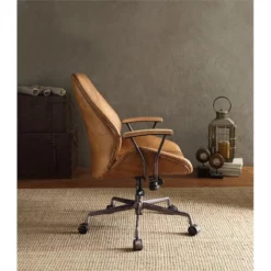 Bowery Hill Leather Adjustable And Swivel Office Chair In Cocoa -CYMAX Sales 1865915 8 L