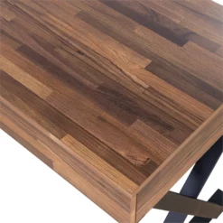 Furniture Of America Riley Wood 3-Drawer Writing Desk With USB In Oak And Black -CYMAX Sales 1866974 4 L