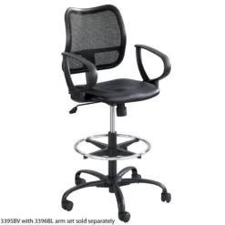 2 Piece Set Black Extendable Height Computer Desk And Drafting Chair -CYMAX Sales 1876114 3 L