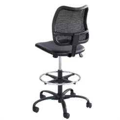 2 Piece Set Black Extendable Height Computer Desk And Drafting Chair -CYMAX Sales 1876114 4 L