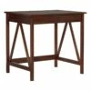 Riverbay Furniture Transitional Wood Writing Desk In Antique Tobacco Brown -CYMAX Sales 1876329 2 L