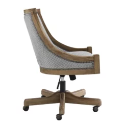 Riverbay Furniture Transitional Wood/Fabric Office Chair In Gray -CYMAX Sales 1885996 1886009 L