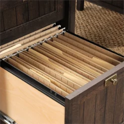 Sauder Costa Engineered Wood Executive Desk In Chalked Chestnut -CYMAX Sales 1890650 20 L