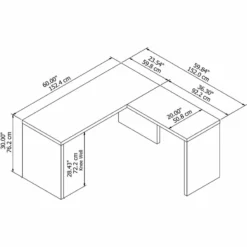 Bush Business Furniture Echo 2 Piece L Shaped Desk And 5 Shelf Bookcase Set In Pure White 12 Bush Business Furniture Echo 2 Piece L Shaped Desk And 5 Shelf Bookcase Set In Pure White -CYMAX Sales 1902557 3 L
