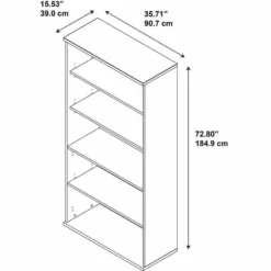 Bush Business Furniture Series 2 Piece Corner Desk And Shelf Bookcase Set In Hansen Cherry 18 Bush Business Furniture Series 2 Piece Corner Desk And Shelf Bookcase Set In Hansen Cherry -CYMAX Sales 1902559 4 L