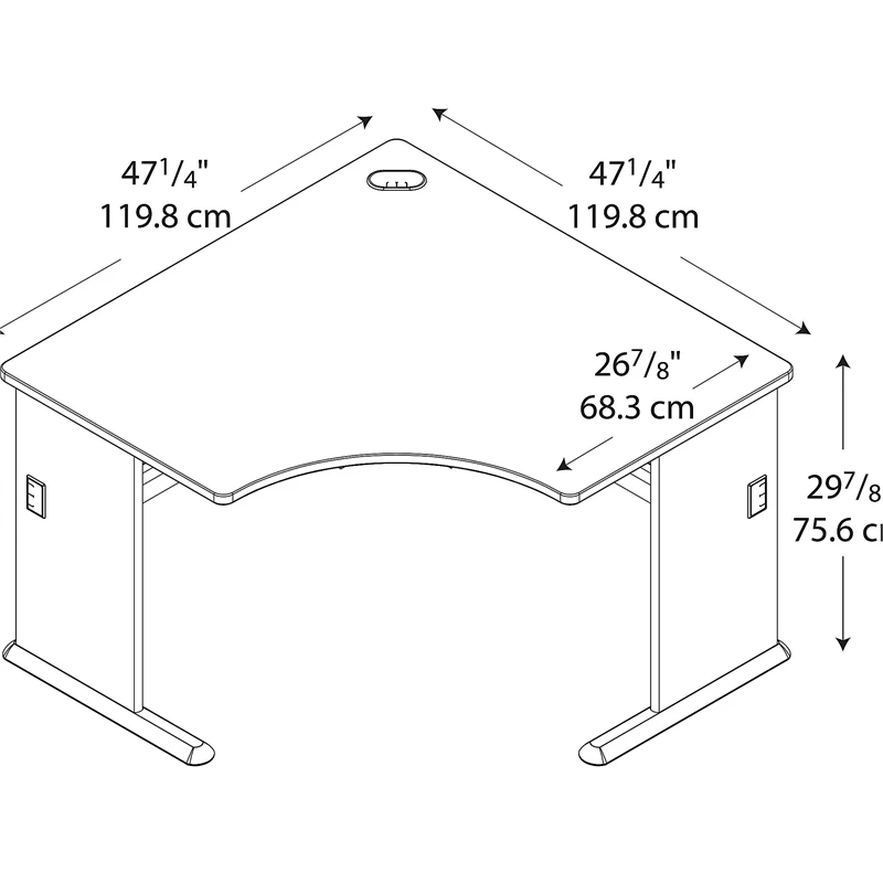 Bush Business Furniture Series 2 Piece Corner Desk And Shelf Bookcase Set In Hansen Cherry 10 Bush Business Furniture Series 2 Piece Corner Desk And Shelf Bookcase Set In Hansen Cherry - Image 8