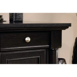 Edge Water 2 Piece Oak L Shaped Desk And Black Library Bookcase -CYMAX Sales 1902665 3 L