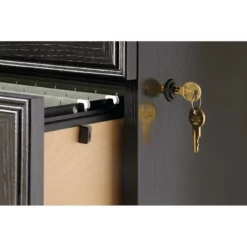 Edge Water 2 Piece Oak L Shaped Desk And Black Library Bookcase -CYMAX Sales 1902665 5 L