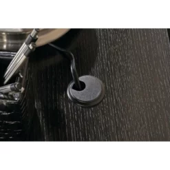 Edge Water 2 Piece Oak L Shaped Desk And Black Library Bookcase -CYMAX Sales 1902665 6 L