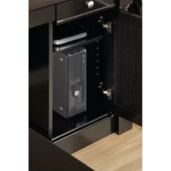 Edge Water 2 Piece Oak L Shaped Desk And Black Library Bookcase -CYMAX Sales 1902665 7 L