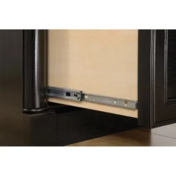 Edge Water 2 Piece Oak L Shaped Desk And Black Library Bookcase -CYMAX Sales 1902665 9 L