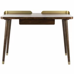 Safavieh Parker Writing Desk In Dark Walnut And Gold -CYMAX Sales 1906153 11 L