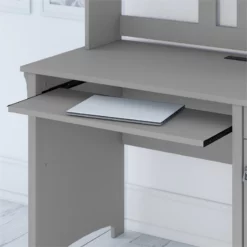 Salinas Small Computer Desk With Hutch In Cape Cod Gray - Engineered Wood -CYMAX Sales 1912832 3 L