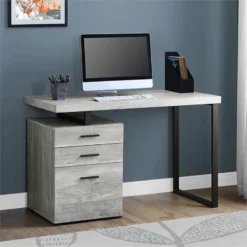 Computer Desk Home Office Laptop Storage Drawers 48"L Work Metal Beige -CYMAX Sales 1916754 1 L 1