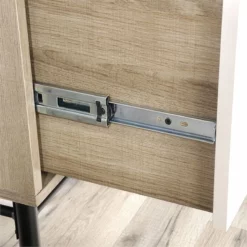 Sauder Anda Norr Executive Desk In Sky Oak And White -CYMAX Sales 1922416 18 L