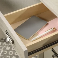 Sauder Trestle Executive Desk In Vintage Oak -CYMAX Sales 1922469 19 L