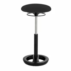 Safco Elevate 48" Standing Desk With Drafting Chair In Cream And Black -CYMAX Sales 1923439 2 L