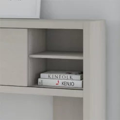 Echo L Shaped Desk With Hutch In Gray Sand - Engineered Wood -CYMAX Sales 1924986 4 L