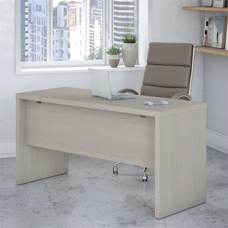 Office By Kathy Ireland Echo 60W Credenza Desk In Gray Sand - Engineered Wood 4 Office By Kathy Ireland Echo 60W Credenza Desk In Gray Sand - Engineered Wood - Image 2