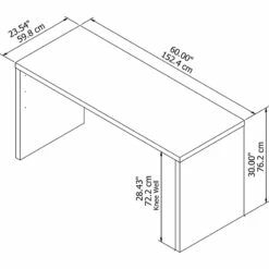 Office By Kathy Ireland Echo 60W Credenza Desk In Gray Sand - Engineered Wood 10 Office By Kathy Ireland Echo 60W Credenza Desk In Gray Sand - Engineered Wood -CYMAX Sales 1925020 3 L
