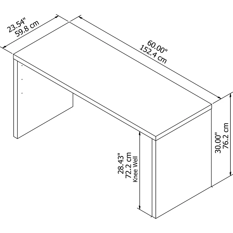 Office By Kathy Ireland Echo 60W Credenza Desk In Gray Sand - Engineered Wood 6 Office By Kathy Ireland Echo 60W Credenza Desk In Gray Sand - Engineered Wood - Image 4